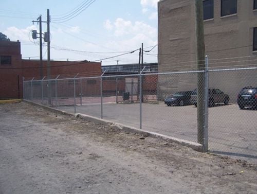 6' High Commercial Chain Link Fence With 3-Strand Barb Wire