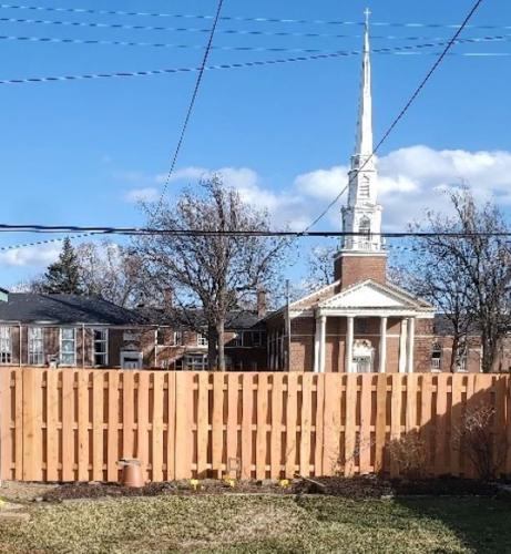 6' High Shadowbox Premium Treated Wood Privacy Fence On Postmaster Posts With Coverboard - Looks Very Similar On Both Sides 1