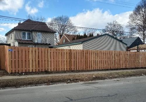 6' High Shadowbox Western Red Cedar Wood Privacy Fence On Postmaster Posts - Looks Very Similar On Both Sides 1