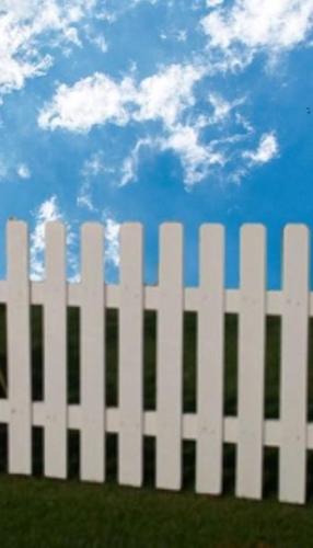 7 Spaced Dogear Wood Picket Fence Typically 3' to 4' High
