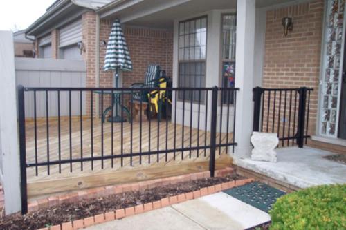 Ameristar 2-Rail Majestic Style Black Picket Fence