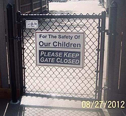 Black Vinyl Chain Link Pedestrian Gate