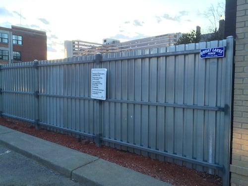 Commercial Corrugated Steel Fence For Additional Security And Privacy 2