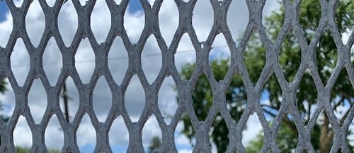 Expanded Metal For Additional Security - Close Up View