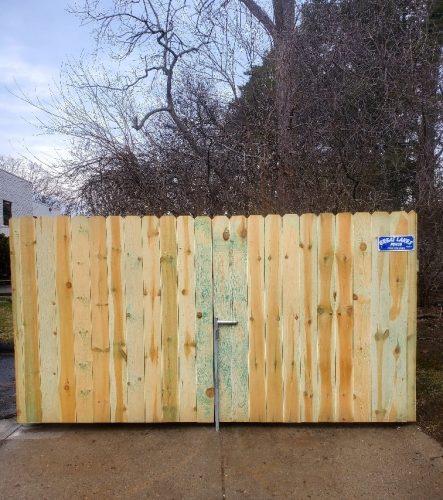 Solid Board Dogear Premium Treated Pine Dumpster Enclosure