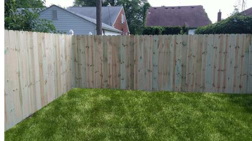 Solid Board Dogear Premium Treated Wood Privacy Fence