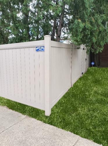 Bufftech Vinyl Privacy Fence - Almond Color